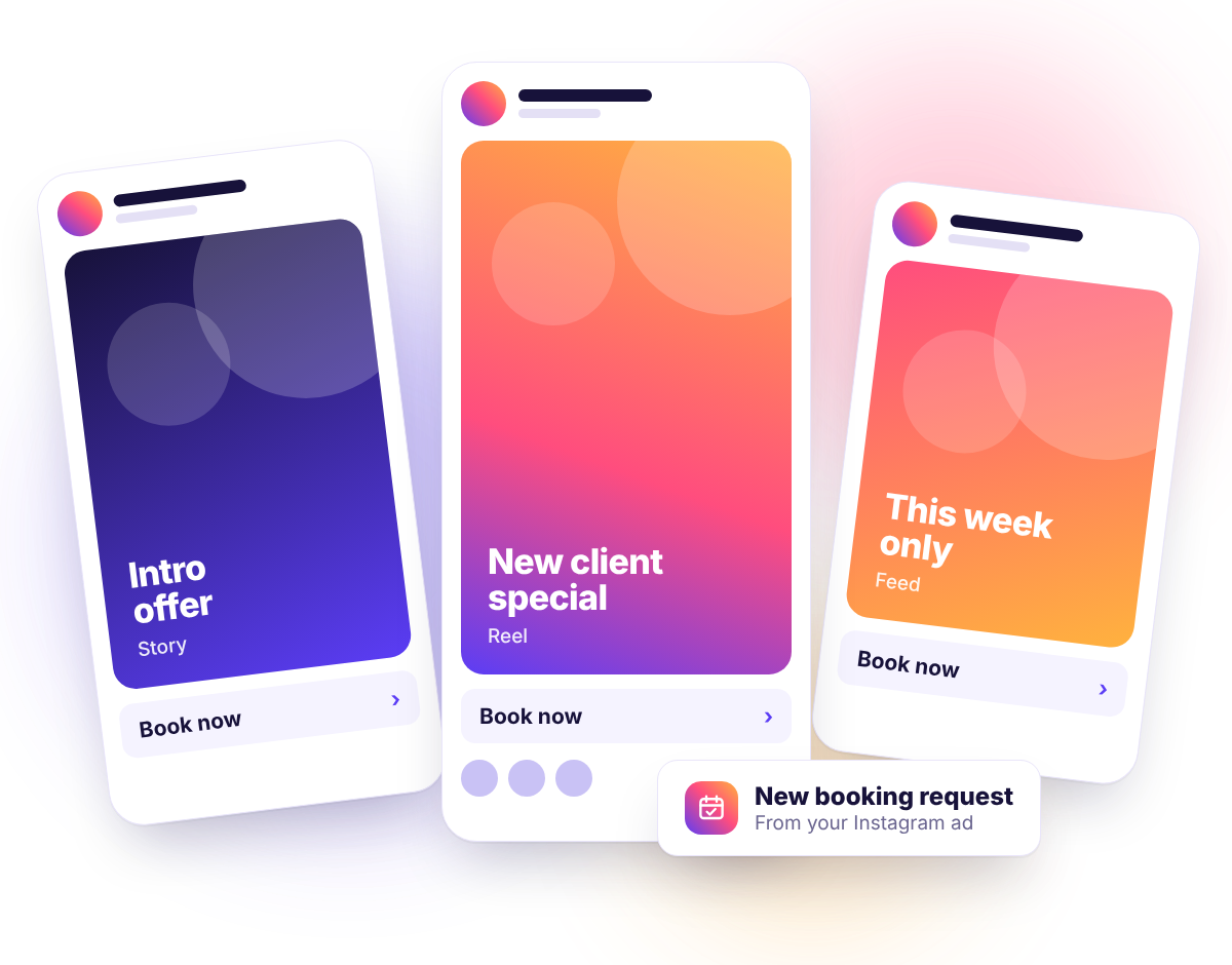 Illustration of Instagram and Facebook ad formats